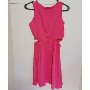 Belongsci Womans Dress Hot Pink-8812 Womens Size S